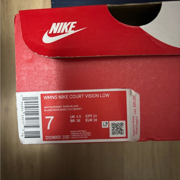 Nike White Sneakers with Leopard Print Swoosh BNIB - Picture 3 of 3